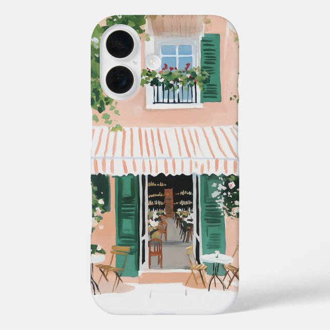 Funda iPhone 16 Terraza tranquila en Roma (Reverso )