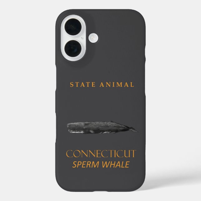 Funda iPhone 16 Territorio de Connecticut Animal Physeter macrocep (Reverso )