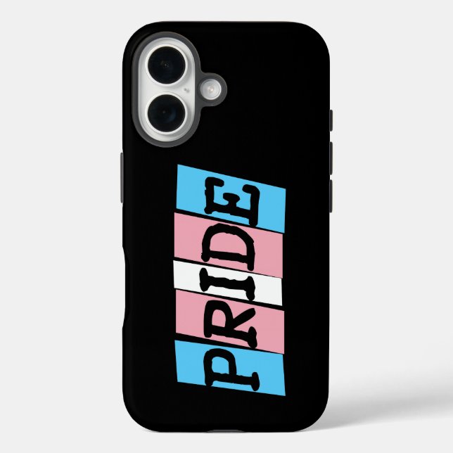Funda iPhone 16 Texto del Orgullo Transgénero (Reverso )