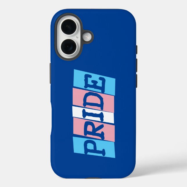 Funda iPhone 16 Texto del Orgullo Transgénero (Reverso )