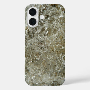 Funda iPhone 16 Textura abstracta de hielo glacial