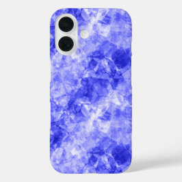 Funda iPhone 16 Textura cruzada azul