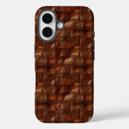 Funda iPhone 16 Textura de Cuero Clásico