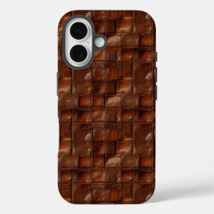 Funda iPhone 16 Textura de Cuero Clásico
