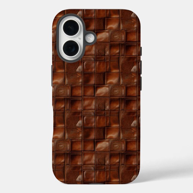 Funda iPhone 16 Textura de Cuero Clásico (Reverso )