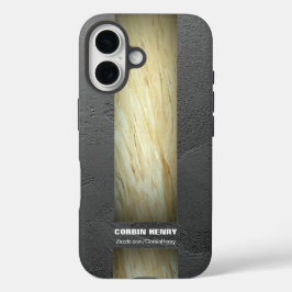 Funda iPhone 16 Textura de mármol de tonos terrosos