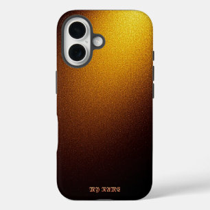Funda iPhone 16 Textura de Purpurina dorado radiante