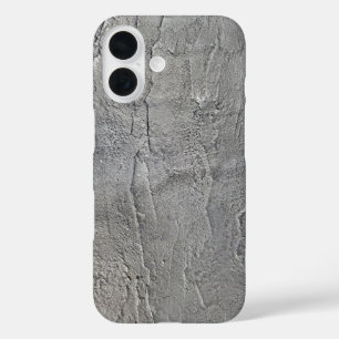 Funda iPhone 16 Textura de roca de pizarra gris