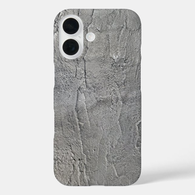 Funda iPhone 16 Textura de roca de pizarra gris (Reverso )