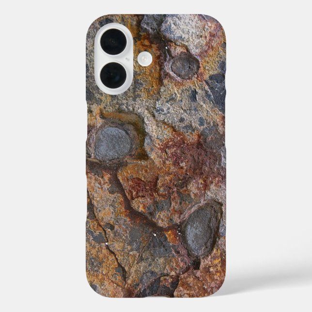 Funda iPhone 16 Textura de rock sedimentaria (Reverso )
