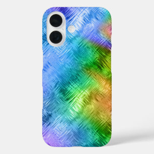 Funda iPhone 16 Textura de vidrio azul de Topaz mística