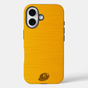 Funda iPhone 16 Textura dorada amarilla
