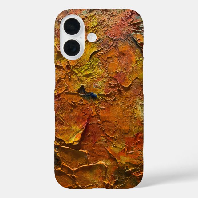 Funda iPhone 16 Textura fiera abstracta (Reverso )