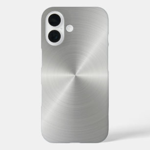 Funda iPhone 16 Textura Metalizado pulida circular brillante