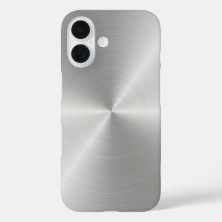 Funda iPhone 16 Textura Metalizado pulida circular brillante