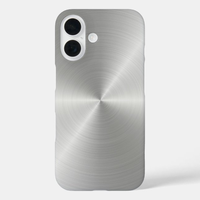 Funda iPhone 16 Textura Metalizado pulida circular brillante (Reverso )