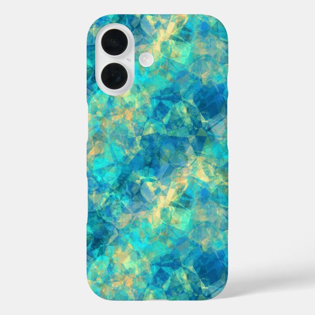 Funda iPhone 16 Textura turquesa en ruinas (Reverso )