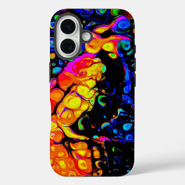 Funda iPhone 16 The Lonely Bird 4: Liquid Art Style (Reverso )