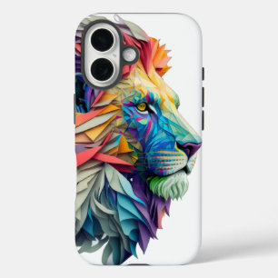 Funda iPhone 16 The Polychrome Lion: Where Art Meets Majesty