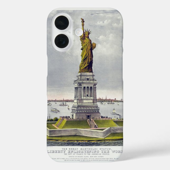 Funda iPhone 16 The Statue of Liberty, The Great Bartholdi Statue (Reverso )