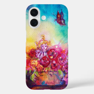 FUNDA iPhone 16 THUMBELINA, BAÑERA DE FLORES Y MARIPOSA