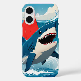 Funda iPhone 16 Tiburón en el océano