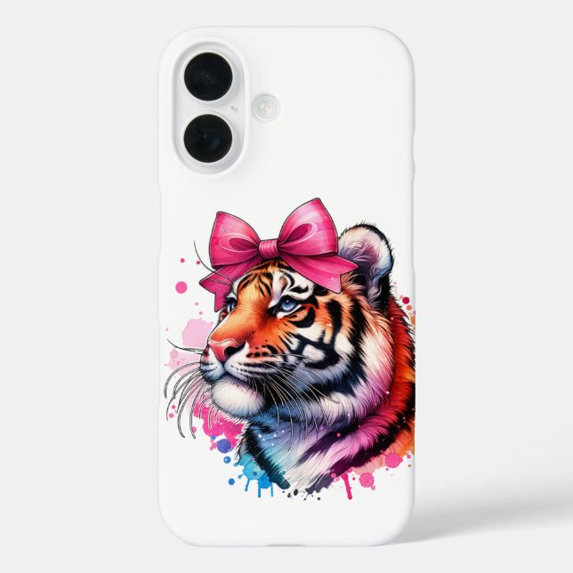 Funda iPhone 16 Tigre con estuche para teléfono de vaca (Reverso )