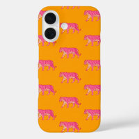 Tigre rosado caliente en negrita Naranja patrón Bo
