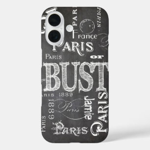 Funda iPhone 16 Tipografía Caligrafía París Francia Torre Eiffel