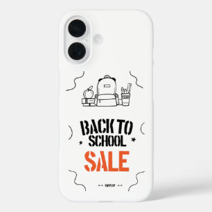 Funda iPhone 16 Tipografía de Regreso a la Escuela
