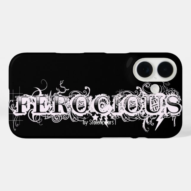 Funda iPhone 16 Tipografía de Tatuaje Feroz (Reverso (Horizontal))