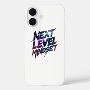 Funda iPhone 16 Tipografía futurista con fallas para el éxito