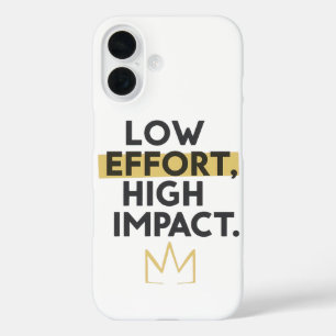 Funda iPhone 16 Tipografía moderna Trabaja inteligente no duro