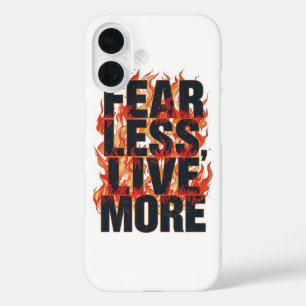 Funda iPhone 16 Tipografía Motivacional Audaz y Ardiente
