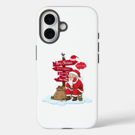 Funda iPhone 16 Tired Santa iPhone 16ToughCaseMax Protection Gift