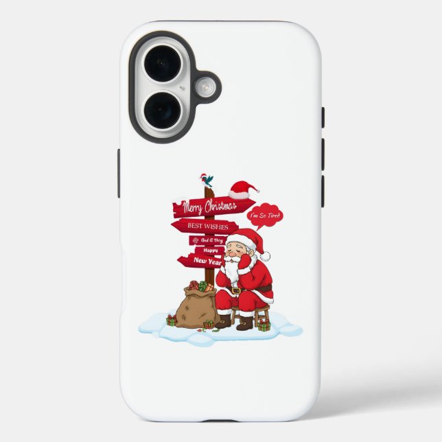 Funda iPhone 16 Tired Santa iPhone 16ToughCaseMax Protection Gift (Reverso )