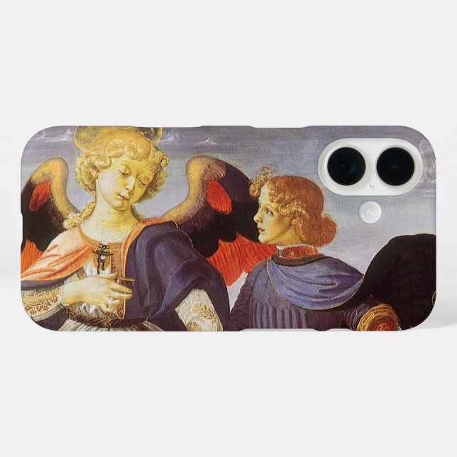 Funda iPhone 16 Tobias y el ángel de Andrea del Verrocchio (Reverso (Horizontal))
