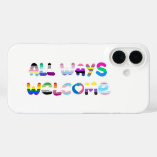 Funda iPhone 16 Todos los modos bienvenida a la inclusión LGBTQIA+
