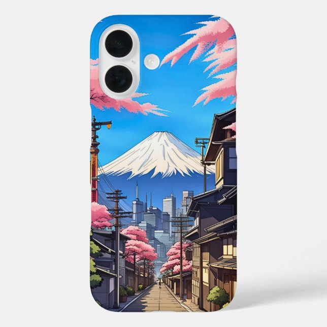 Funda iPhone 16 Tokio Mt Fuji  (Reverso )