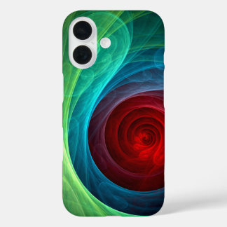 Funda iPhone 16 Tormenta roja Floral Moderno Resumen Patrón de col