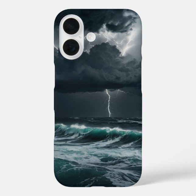 Funda iPhone 16 Tormenta sobre el mar (Reverso )