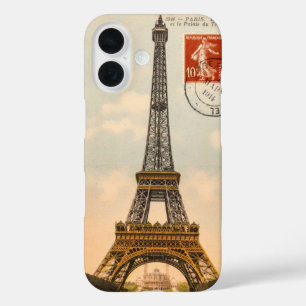 Funda iPhone 16 Torre Eiffel Vintage