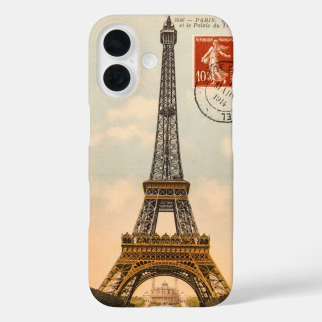 Funda iPhone 16 Torre Eiffel Vintage (Reverso )