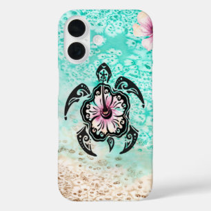 Funda iPhone 16 Tortuga de Hibiscus