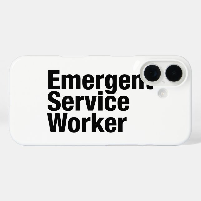 Funda iPhone 16 Trabajador de servicio de emergencia (Reverso (Horizontal))