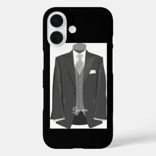 Funda iPhone 16 Traje de novio esmoquin de boda 