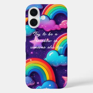 Funda iPhone 16 "Trata de ser un arcoíris"