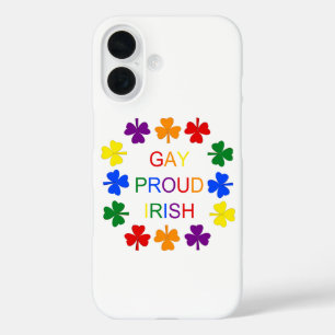Funda iPhone 16 Tréboles de arcoíris LGBT orgullosos irlandeses ga