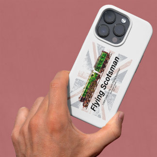 Funda iPhone 16 Tren de vapor de Escocia volante Locomotora ingles