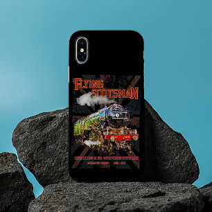 Funda iPhone 16 Tren de vapor de Escocia volante Locomotora ingles